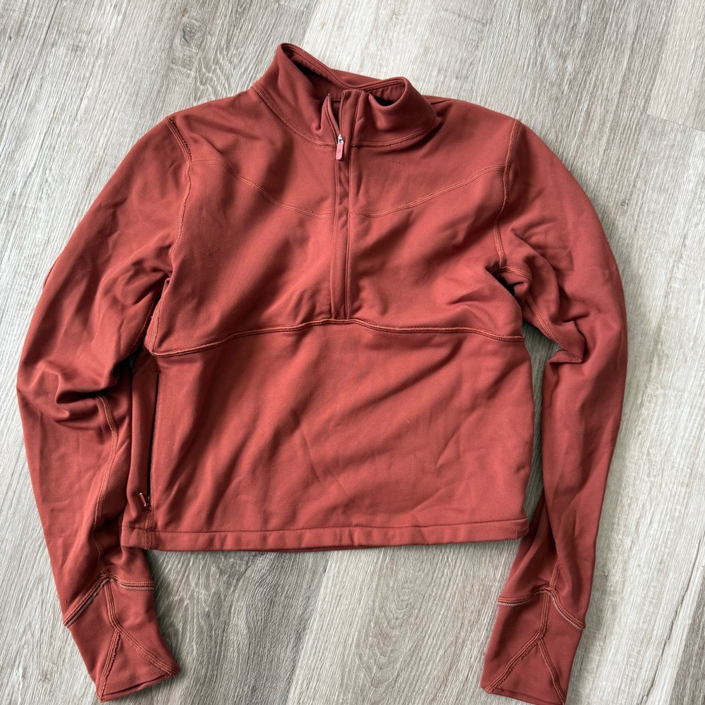 Lululemon Rulu Running Cropped Half Zip